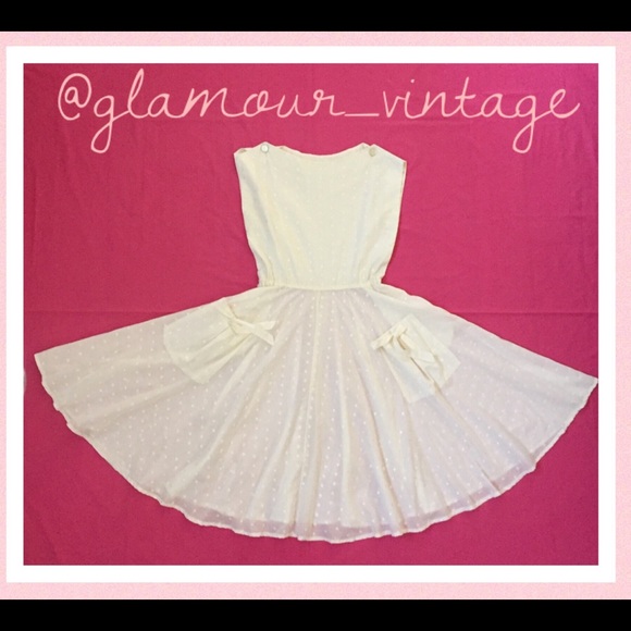 Vintage Dresses & Skirts - 50s VINTAGE handmade DRESS!